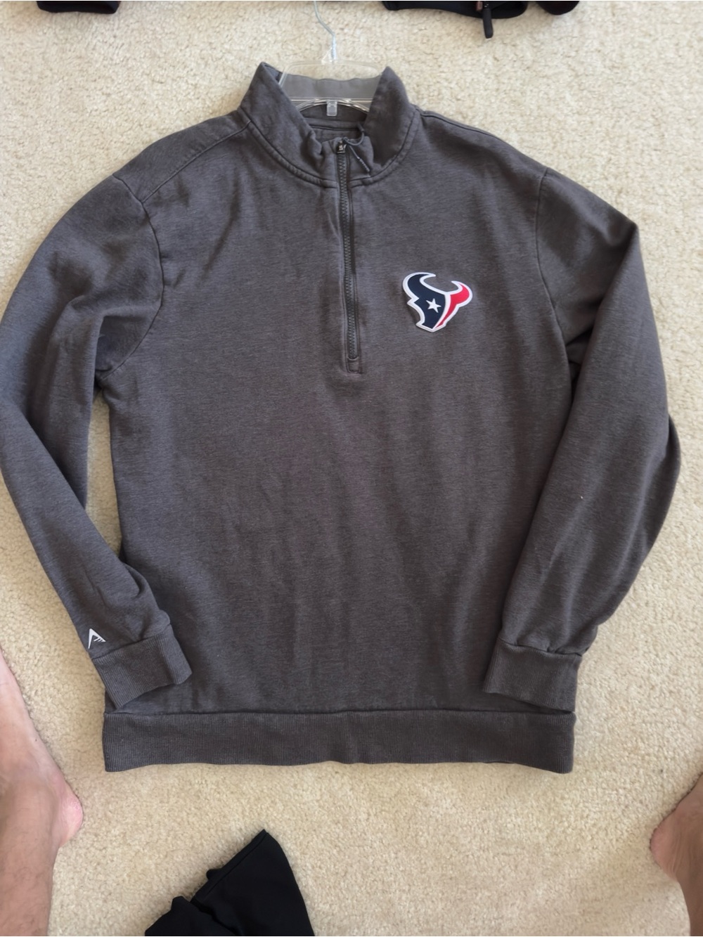 ANTIGUA HOUSTON TEXANS NFL HALF ZIP PULLOVER - MENS MEDIUM